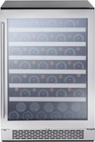 Zephyr - Presrv 24 in. 53-Bottle Wine Cooler with Single Temperature Zone and 39 dBA - Stainless Steel/Glass - Front_Zoom