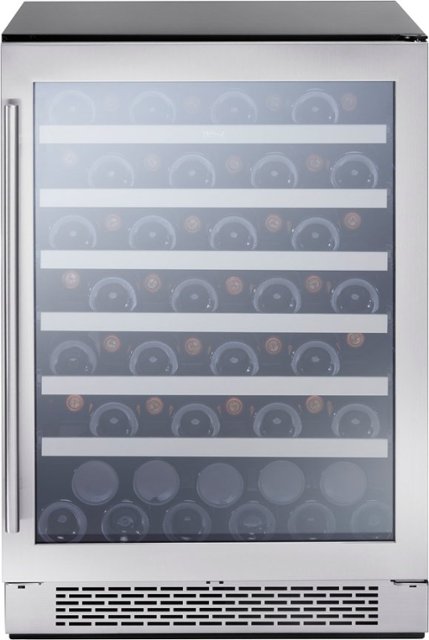 Front Zoom. Zephyr - Presrv 24 in. 53-Bottle Wine Cooler with Single Temperature Zone and 39 dBA - Stainless steel and glass.