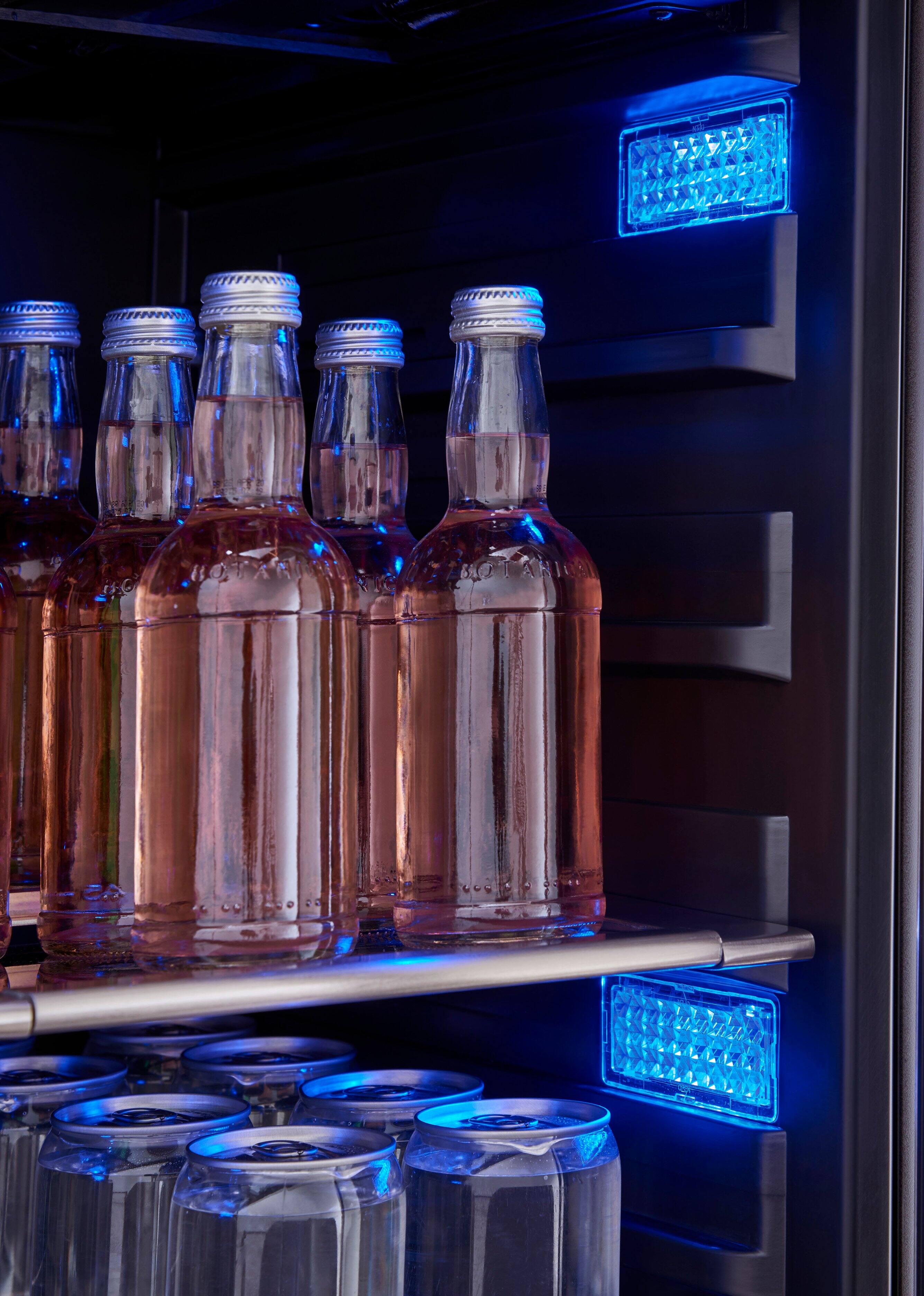 Alt View 20. Zephyr - Presrv 24 in. 7-Bottle and 112 Can Single Zone Beverage Cooler - Silver.