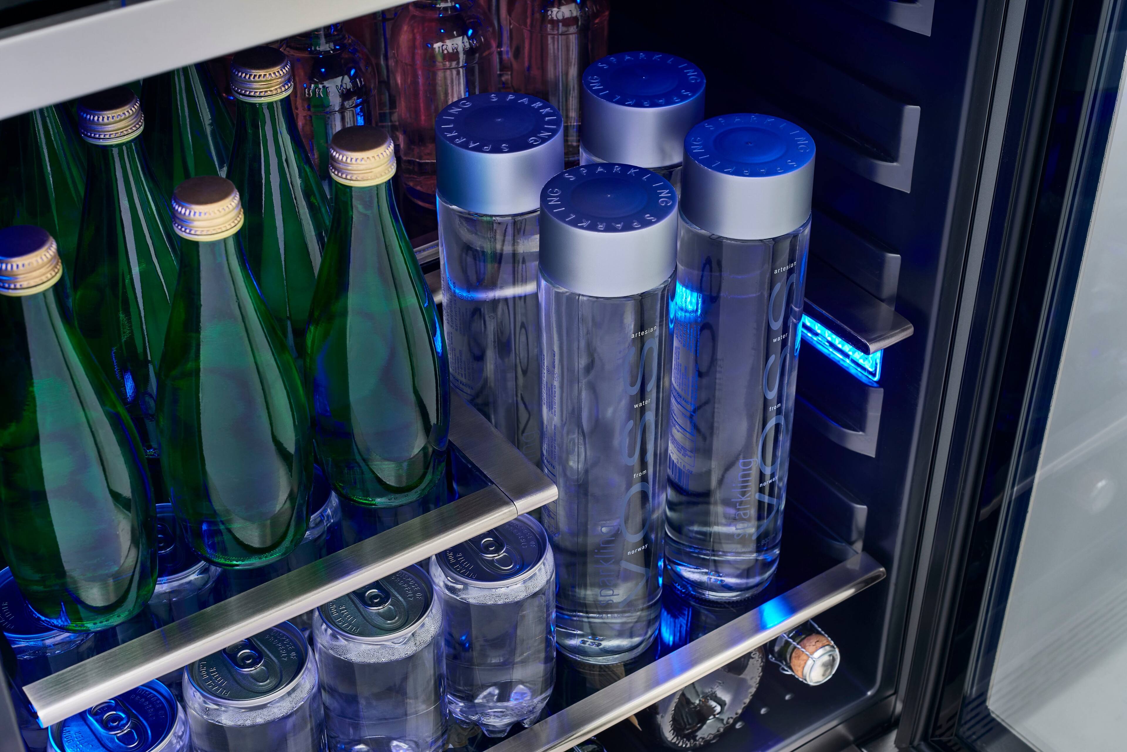 Alt View 26. Zephyr - Presrv 24 in. 7-Bottle and 112 Can Single Zone Beverage Cooler - Silver.