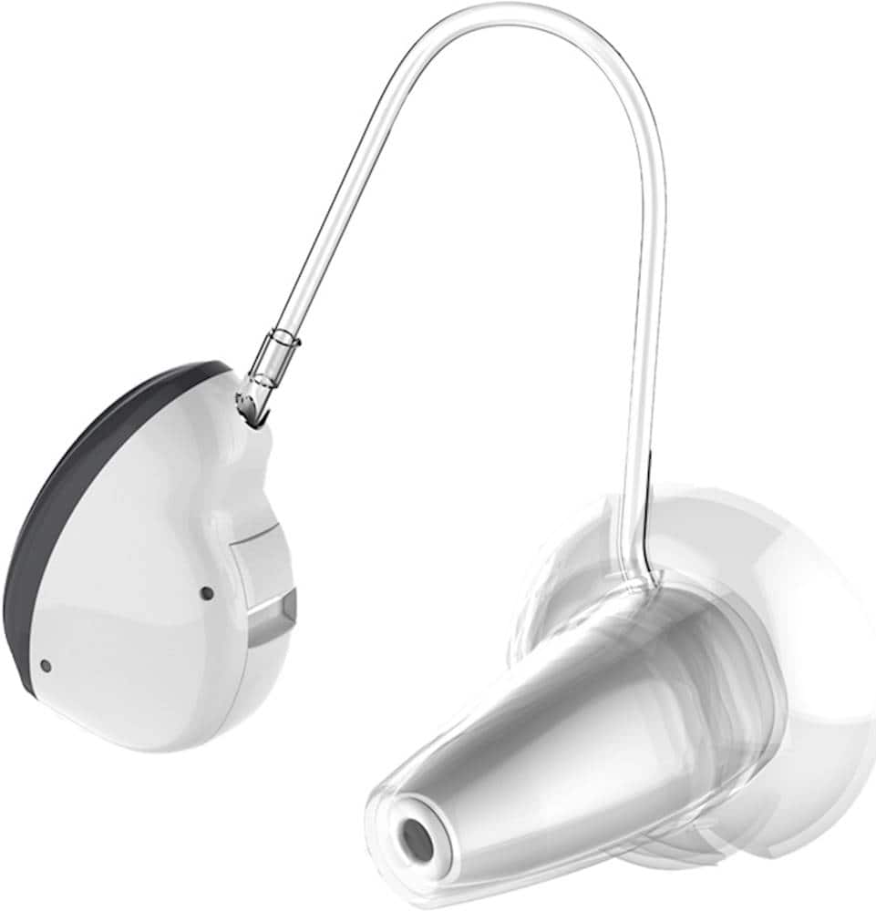 Front. SoundWear - Ulite 2000 Hearing Amplifier (Right) - White.