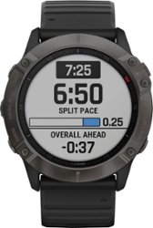 Garmin - fēnix 6X Sapphire GPS Smartwatch 51mm Fiber-Reinforced Polymer - Black - Front_Zoom