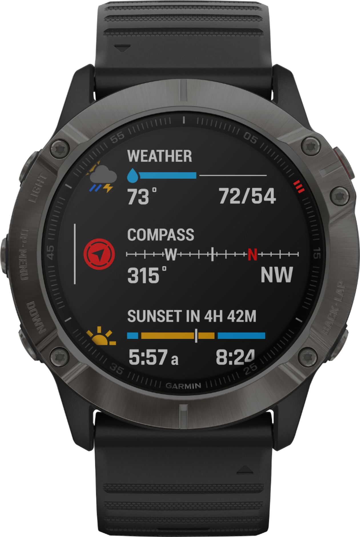 Best Garmin fēnix 6X Sapphire GPS Smartwatch 51mm Fiber-Reinforced Black 010-02157-10