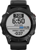 Garmin - fēnix 6 Pro GPS Smartwatch 47mm Fiber-Reinforced Polymer - Black - Front_Zoom