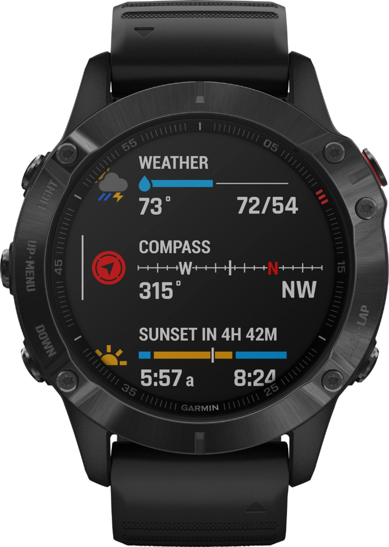 Garmin fēnix 6 Pro GPS Smartwatch 47mm Fiber-Reinforced Polymer Black  010-02158-01 - Best Buy