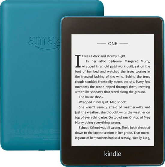 Front Zoom. Amazon - Kindle Paperwhite 8GB - Waterproof - Ad-Supported - 2019 - Twilight Blue.
