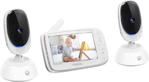 Motorola - Video Baby Monitor with 2 cameras and 5" Screen - Black/White - Angle_Zoom