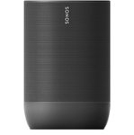 Front. Sonos - Move Smart Portable Wi-Fi and Bluetooth Speaker with Alexa and Google Assistant - Black.