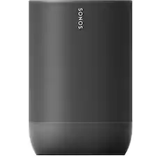 Front. Sonos - Move Smart Portable Wi-Fi and Bluetooth Speaker with Alexa and Google Assistant - Black.