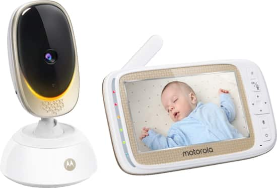 Motorola Video Baby Monitor With Wi Fi Camera And 5 Screen Gold White Comfort 85 Connect Best Buy