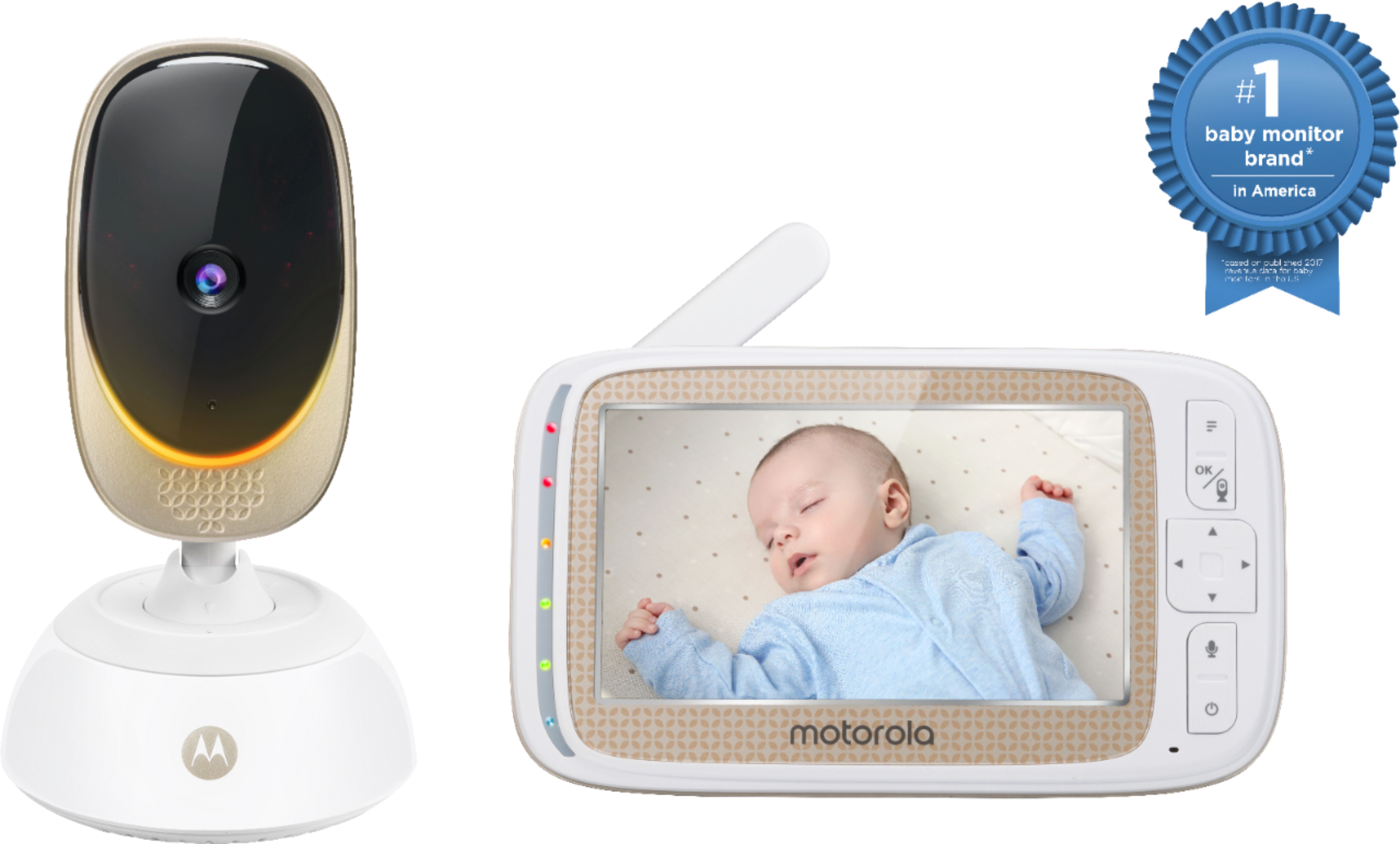 Best Buy: Motorola Video Baby Monitor with Wi-Fi camera and 5 Screen  Gold/White COMFORT 85 CONNECT