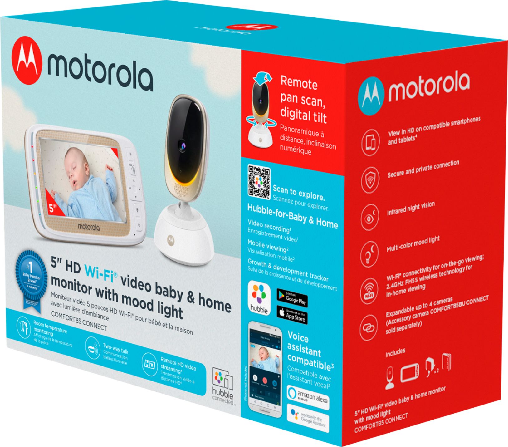 +B-Ware+ Motorola MBP Connect 85 Digitale Wi-Fi Babyphone Videoaufnahme 