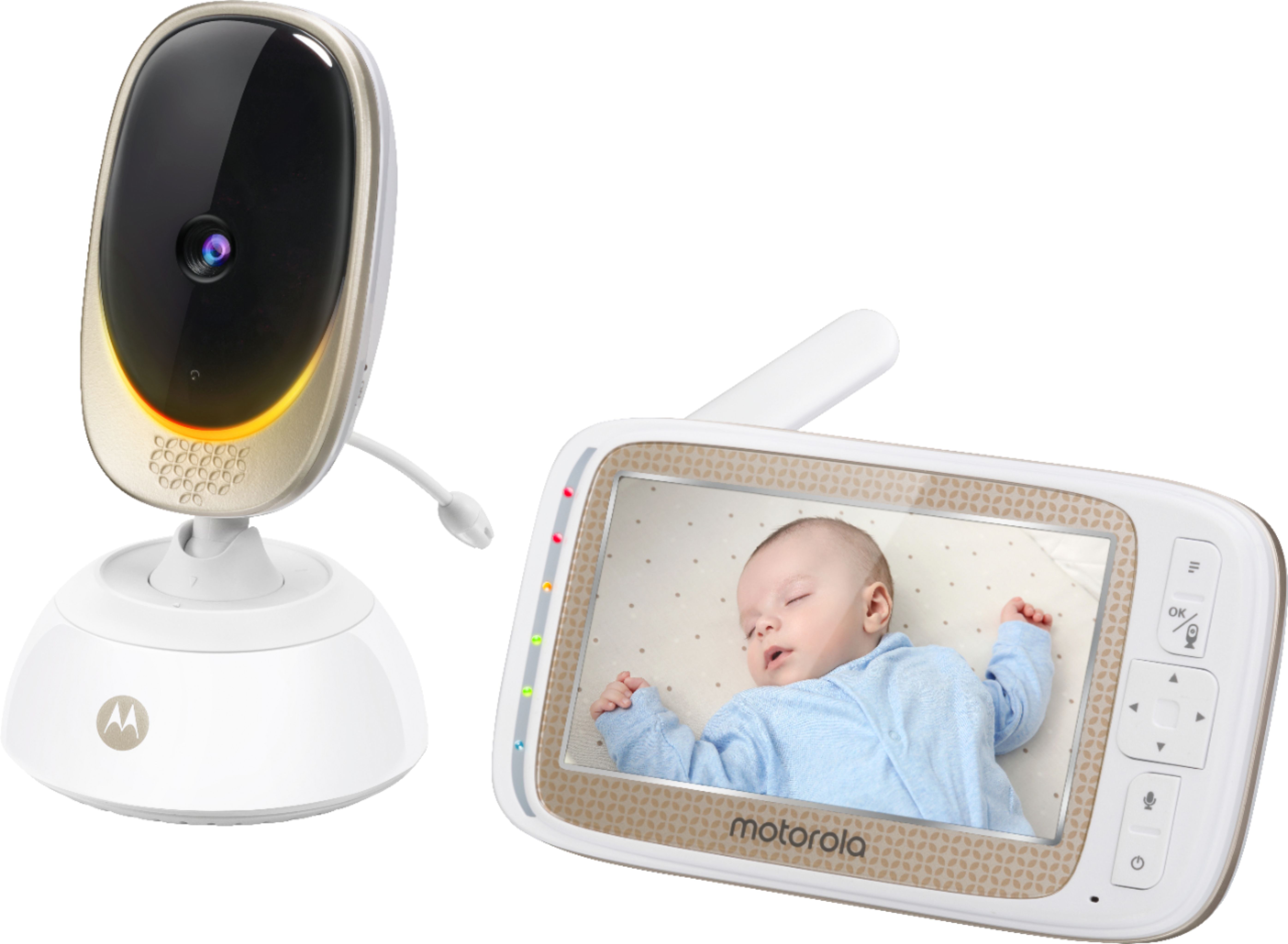 Motorola White Video Baby Monitor with camera and 5" Screen 
