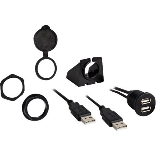 Angle. Metra - 3' USB Type A-to-USB Type A Cable - Black.
