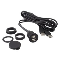 AXXESS - 3' USB Type A-to-USB Type A Charge-and-Sync Cable - Black - Angle_Zoom