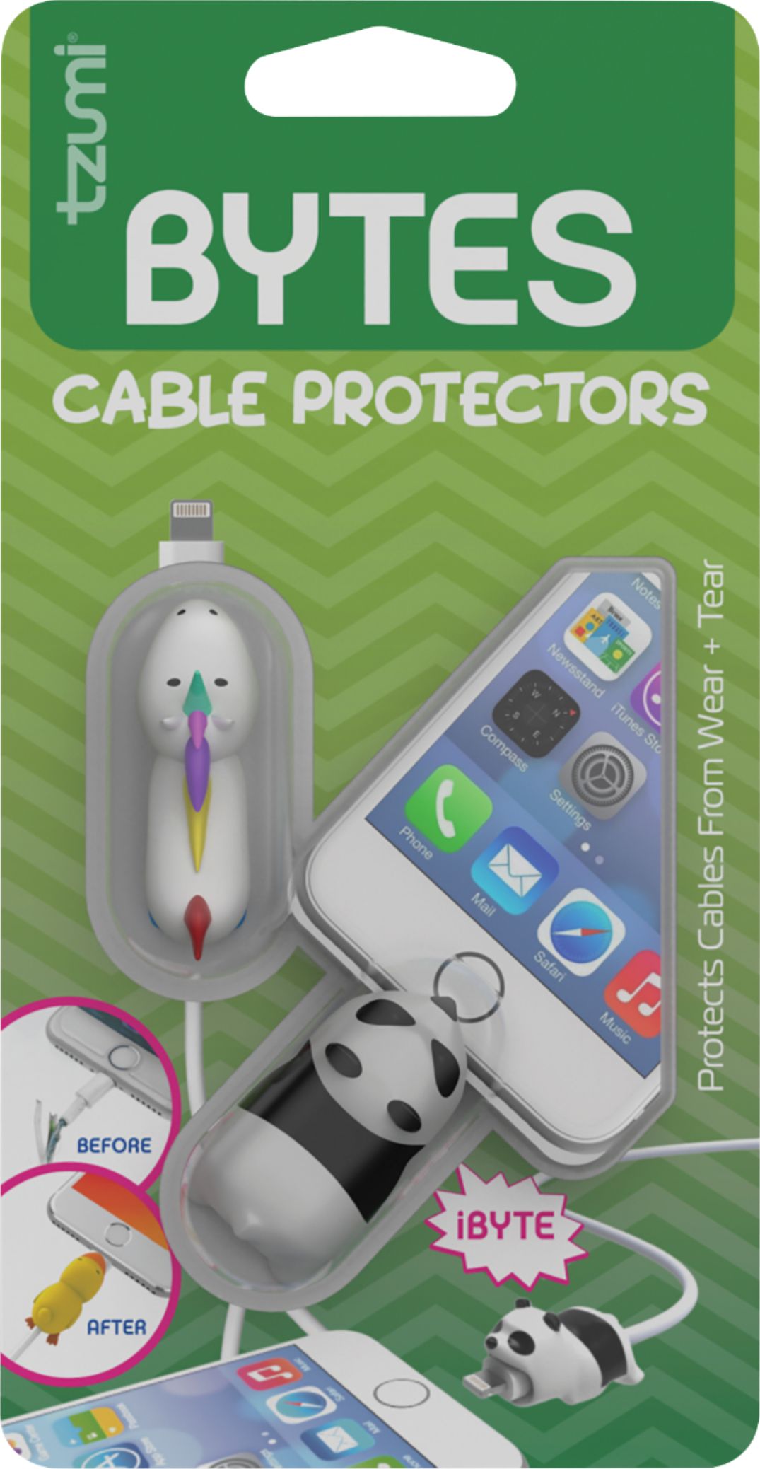 Protectores De Cable Tzumi bytes-universal-Dragón & Moster {} Nuevo en Paquete