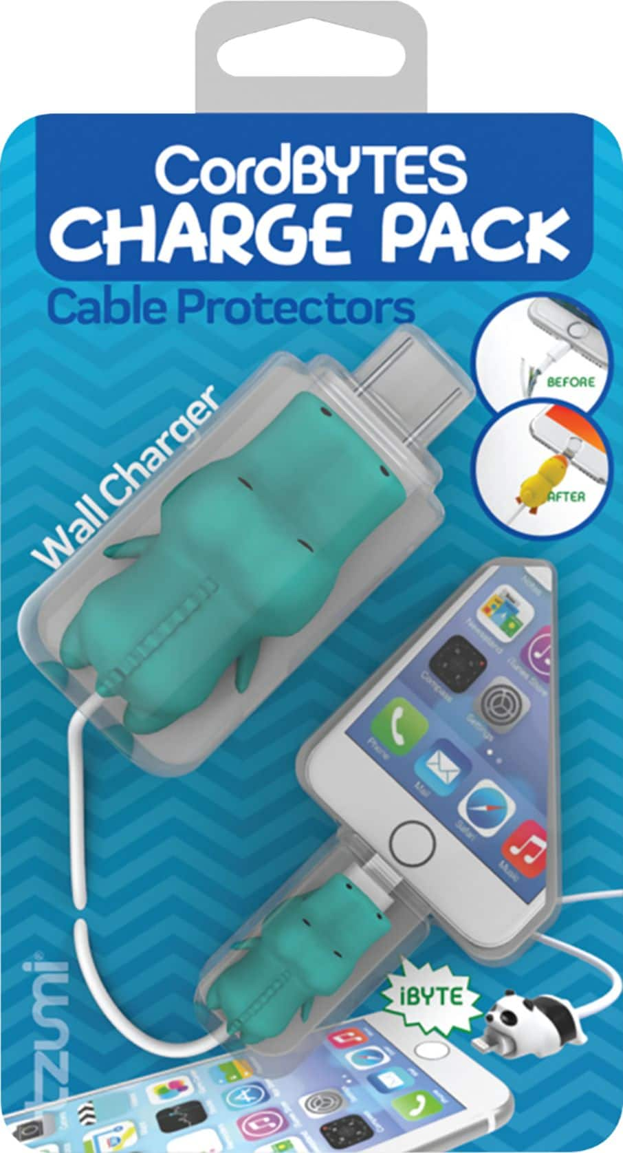 Angle View: Tzumi - Bytes Charge Pack Connector Plug Protector - Crocodile