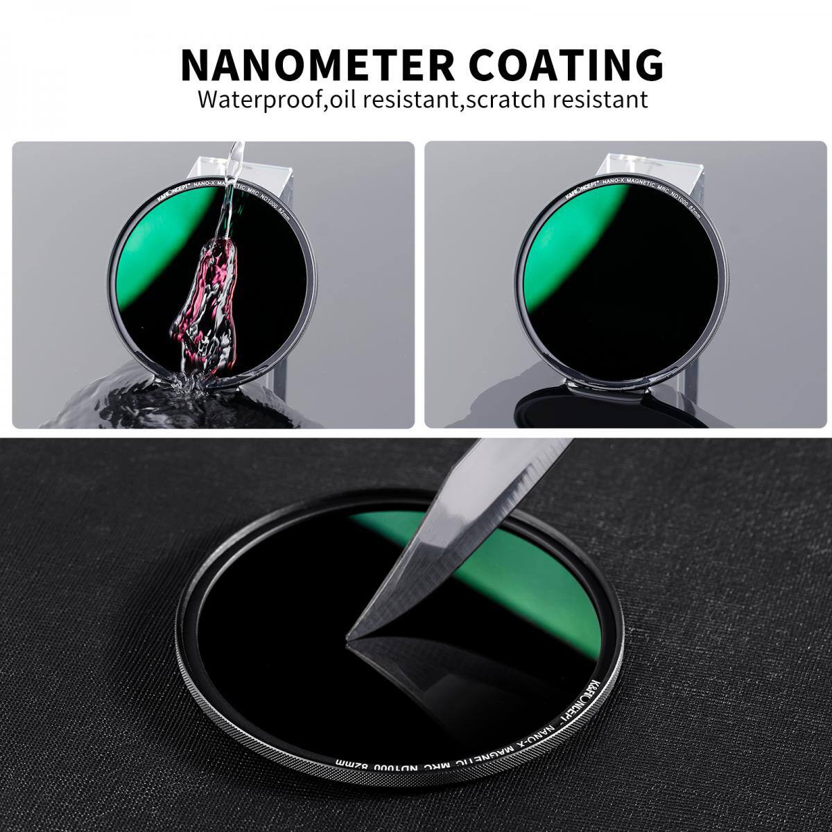 NANOMETER COATING  
Waterproof, oil resistant, scratch resistant

HANO-X MAGNETIC  
NANO-X K&FIONCEPI WW79 NDLOOOO MRC MAGNETIC