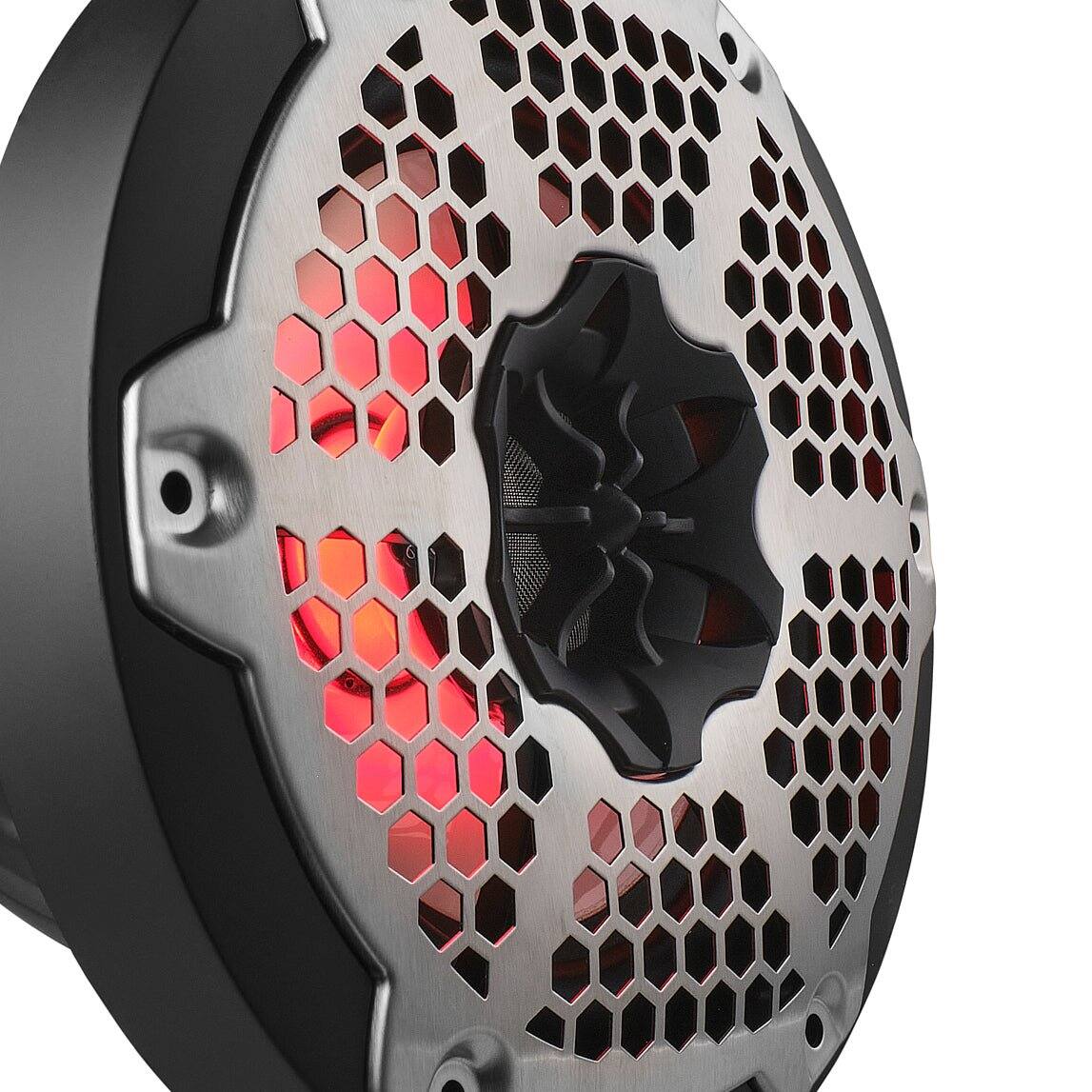 Alt View 2. DS18 Audio - NXL 10" Subwoofer with RGB LED Lights, 300W RMS Single 4-Ohm - Black.
