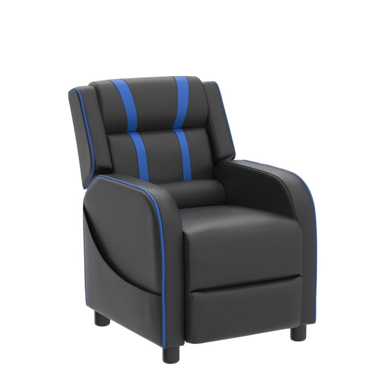 Alt View 4. Hirose Alice - Costzon Kids Recliner, Gaming Recliner Chair w/Side Pockets, Footrest, Headrest & Lumbar Support for Kids R... - Red, Black.