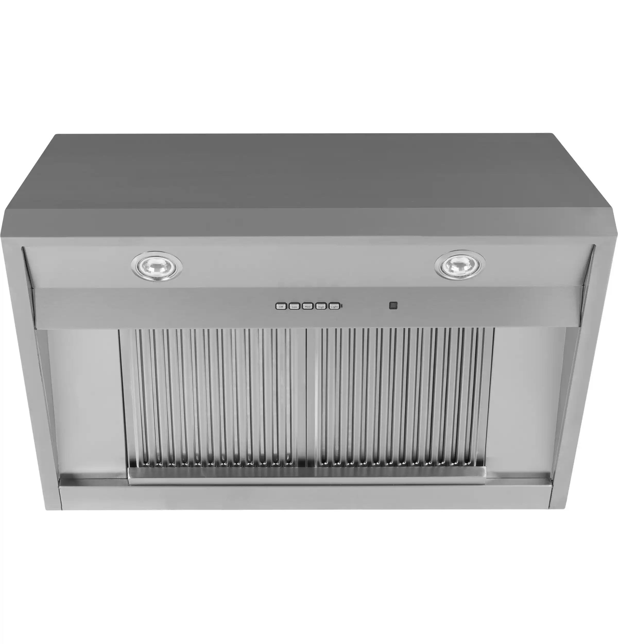 Alt View 1. GE Profile - 30" Convertible Range Hood - Stainless Steel.
