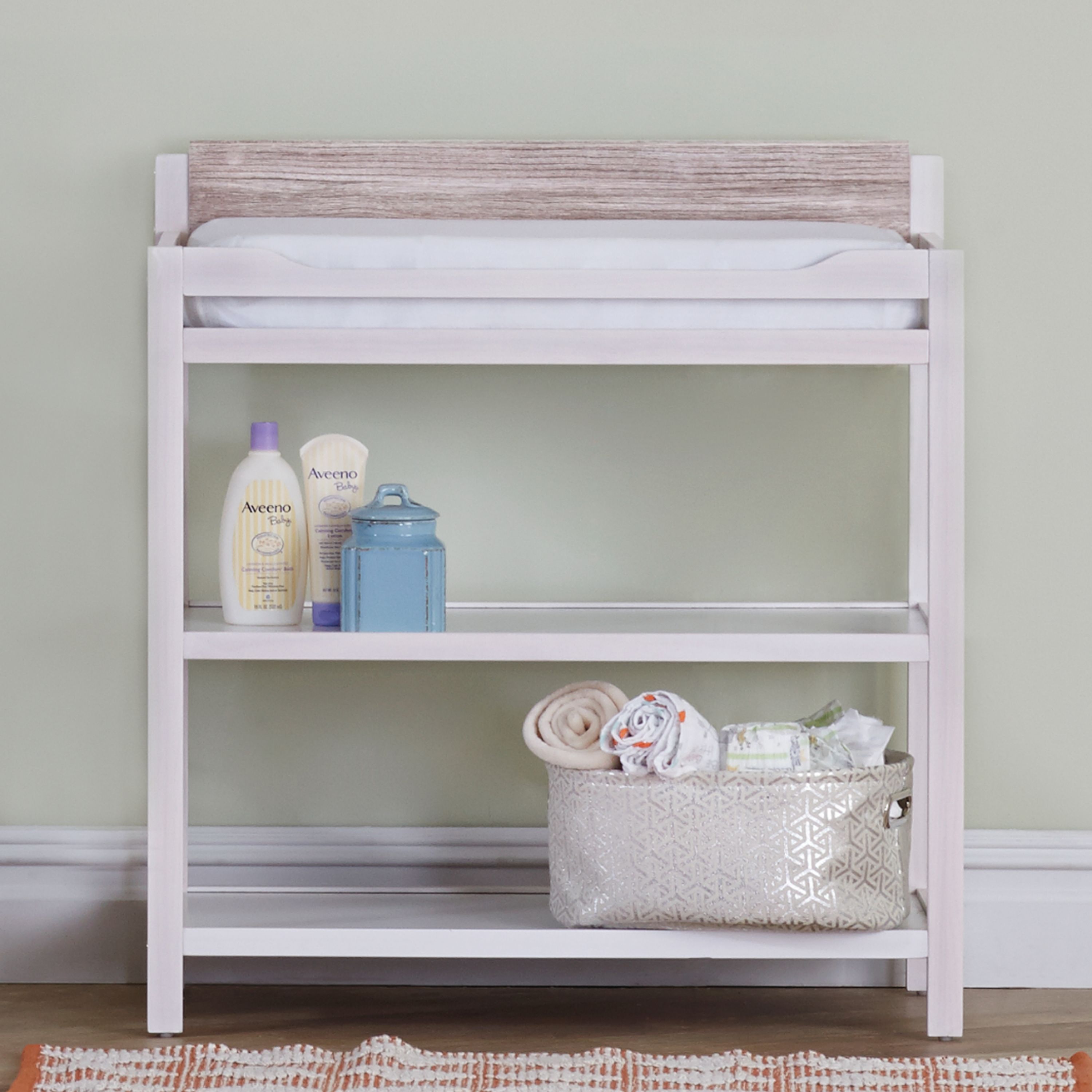 Baby changing table «Brise» | White & natural wood