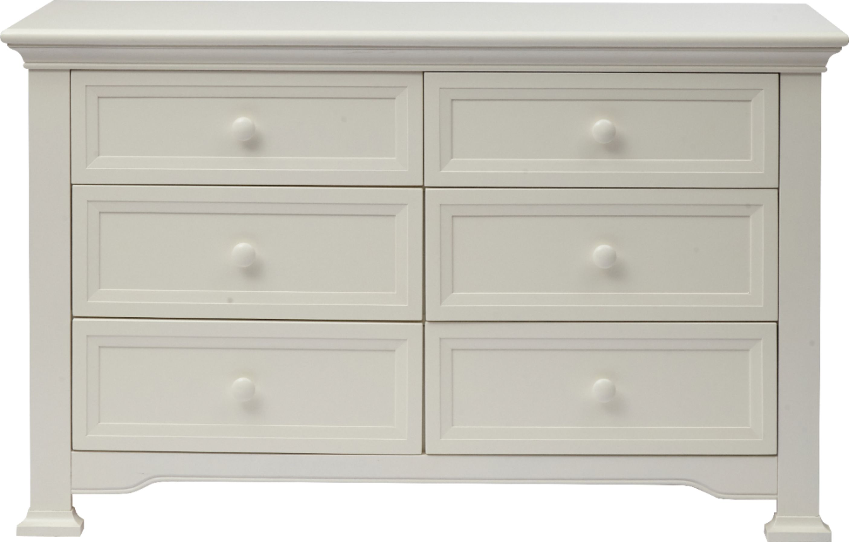 Kingsley Brunswick 6 Drawer Dresser White 3806 Wh Best Buy