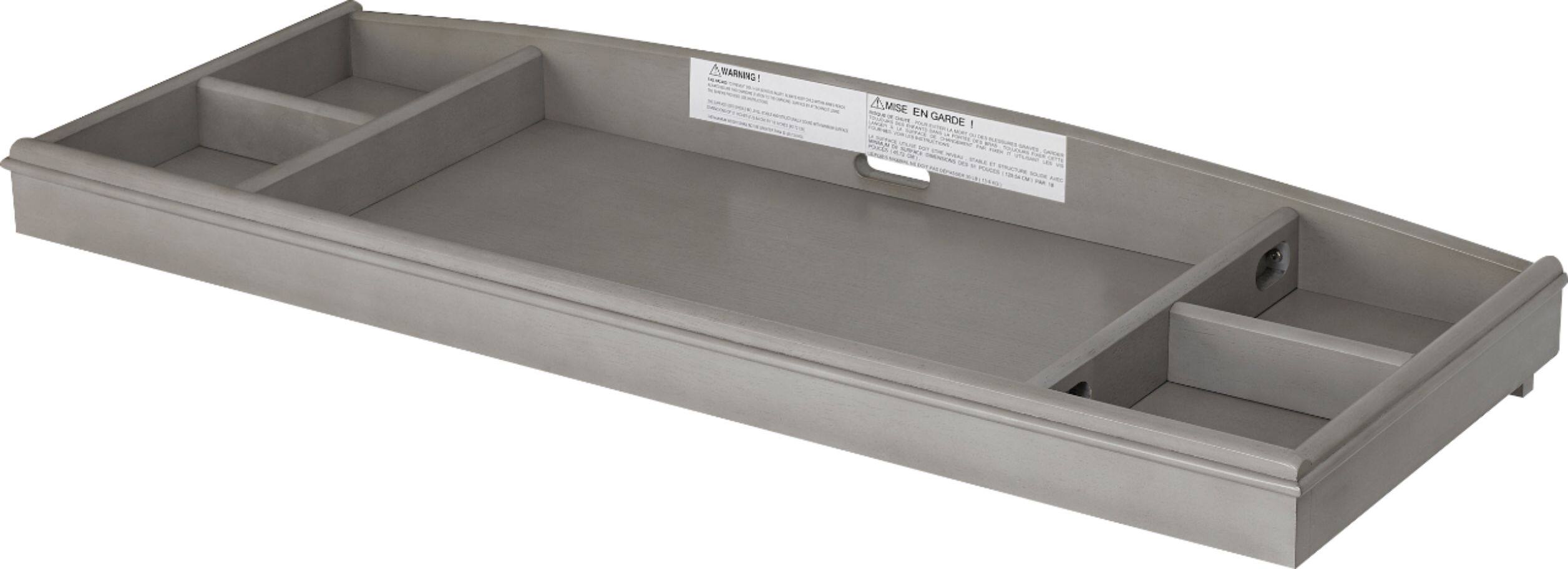 Left View: Kingsley - Brunswick Changing Topper - Ash Gray