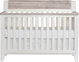Suite Bebé - Hayes 4-in-1 Convertible Crib - White/Natural - Front_Zoom