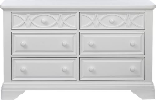Baby Cache - Haven Hill 6-Drawer Dresser - White Lace