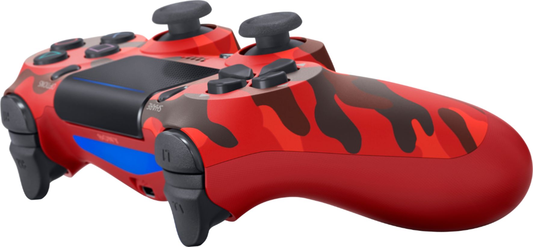 red ps4 controller camo