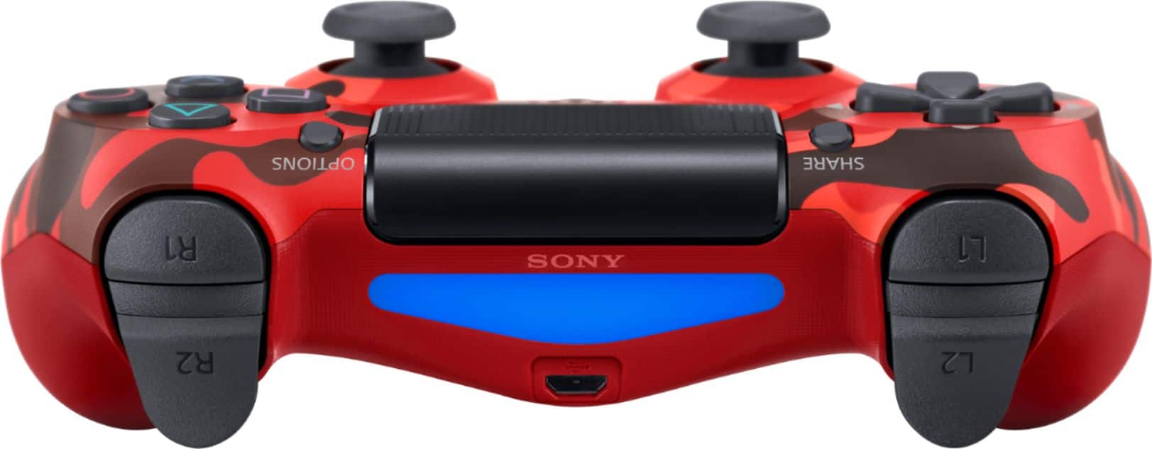 Alt View 12. Sony - DualShock 4 Wireless Controller for Sony PlayStation 4 - Red Camouflage.