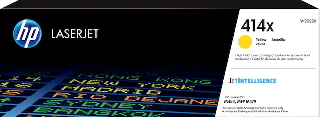 Front. HP - 414X XL High-Yield - Yellow Toner Cartridge - Yellow.