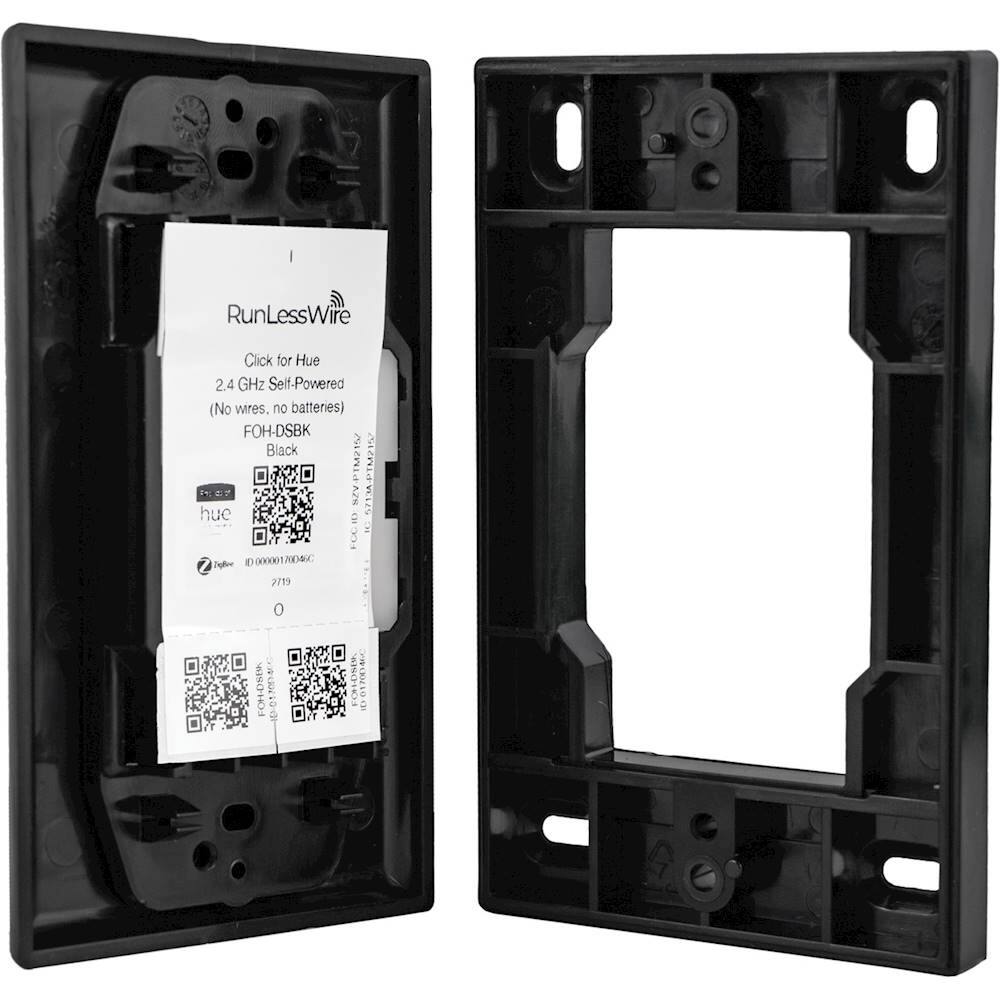 Alt View 13. RunLessWire - Click For Philips Hue - Light Switch - Black.