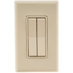Front Zoom. RunLessWire - Click For Philips Hue - Light Switch - Ivory.