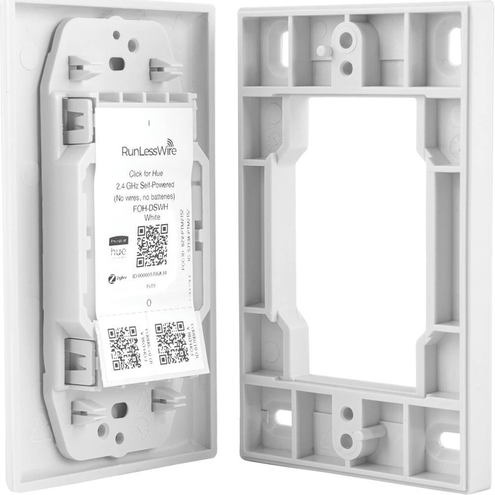 RunLessWire Simple Wireless Light Switch Kit, No-Wires and Battery