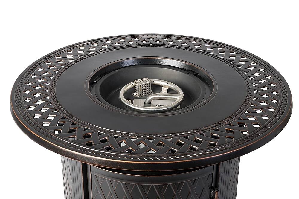 Alt View 15. Fire Sense - Wagner Round Aluminum LPG Fire Pit - Antique Bronze.