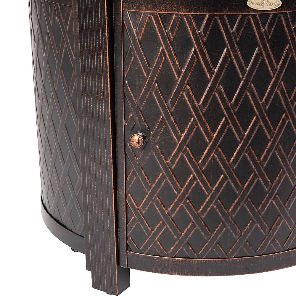 Alt View 16. Fire Sense - Wagner Round Aluminum LPG Fire Pit - Antique Bronze.