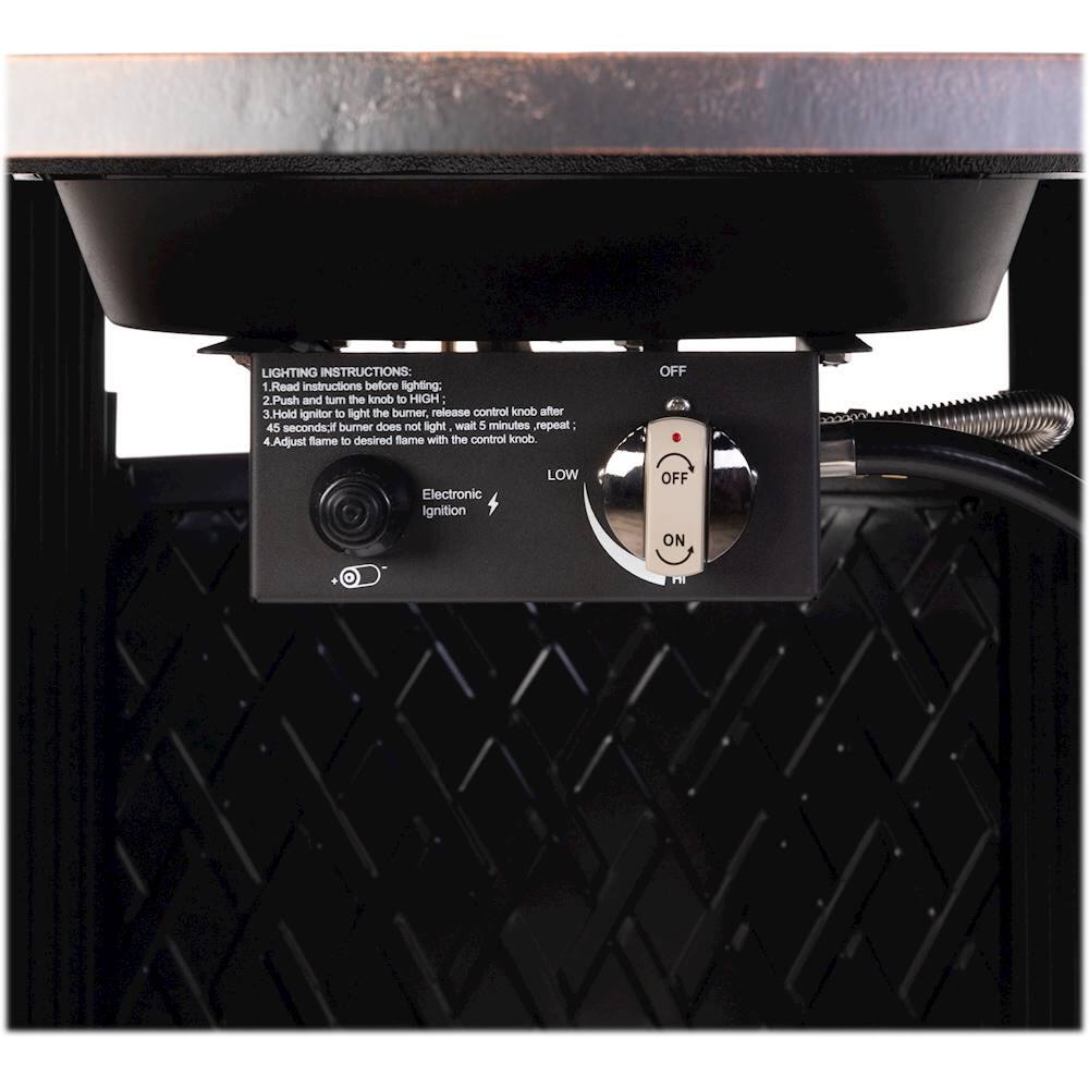 Alt View 19. Fire Sense - Wagner Round Aluminum LPG Fire Pit - Antique Bronze.