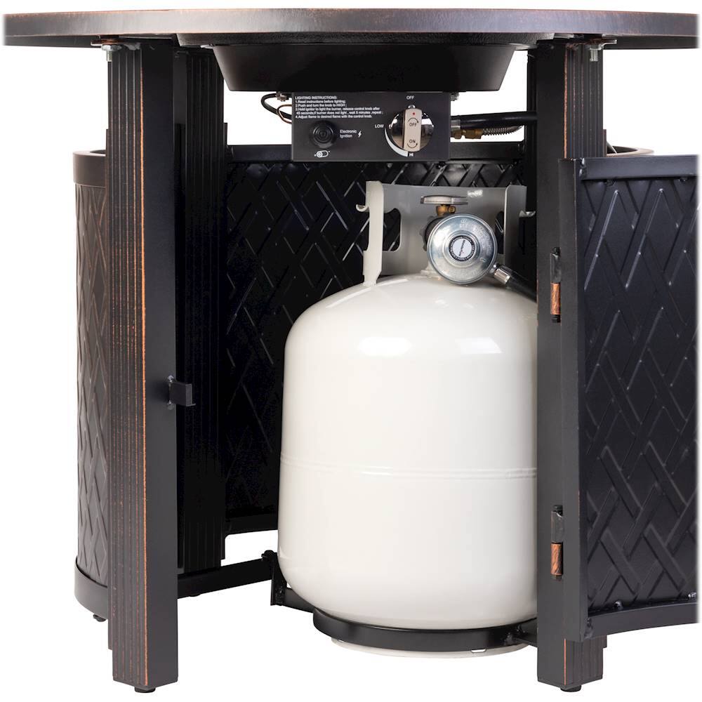 Alt View 20. Fire Sense - Wagner Round Aluminum LPG Fire Pit - Antique Bronze.