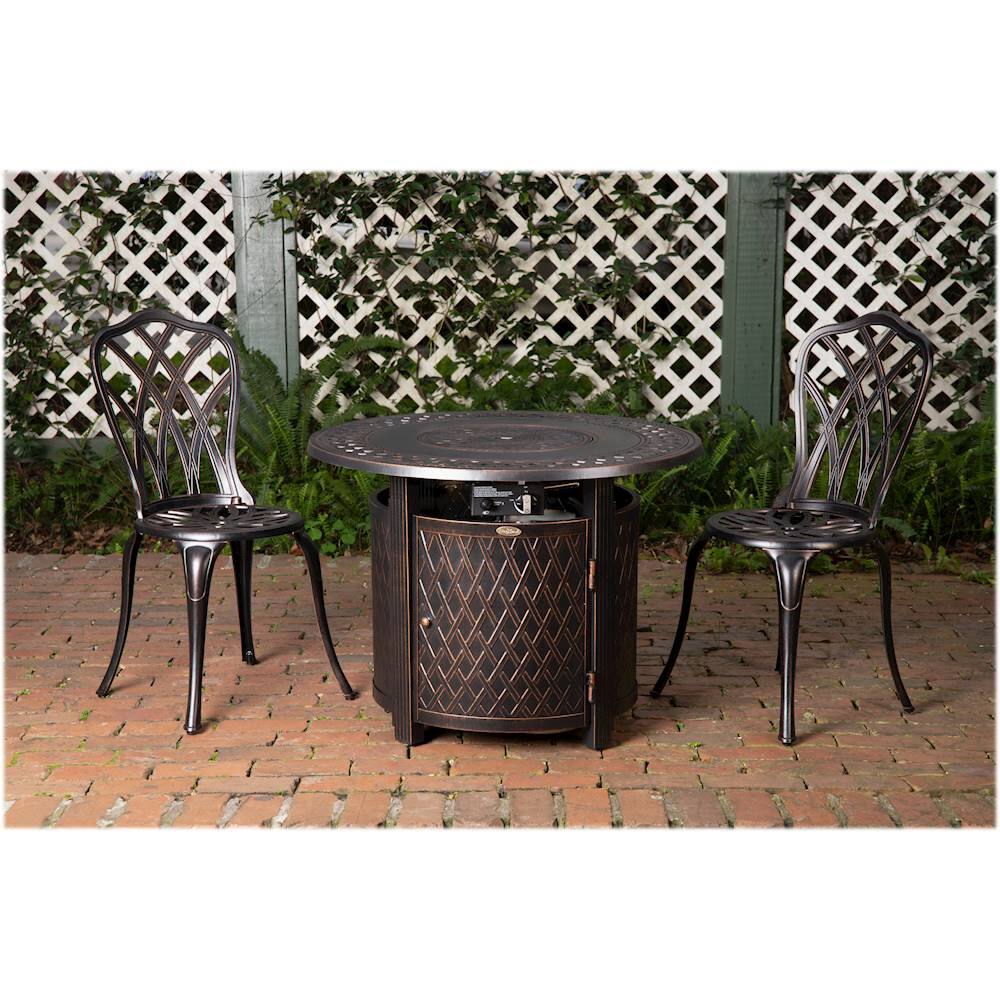 Alt View 22. Fire Sense - Wagner Round Aluminum LPG Fire Pit - Antique Bronze.