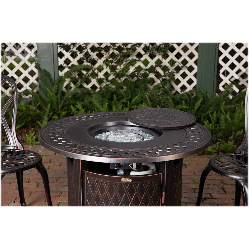Alt View 25. Fire Sense - Wagner Round Aluminum LPG Fire Pit - Antique Bronze.