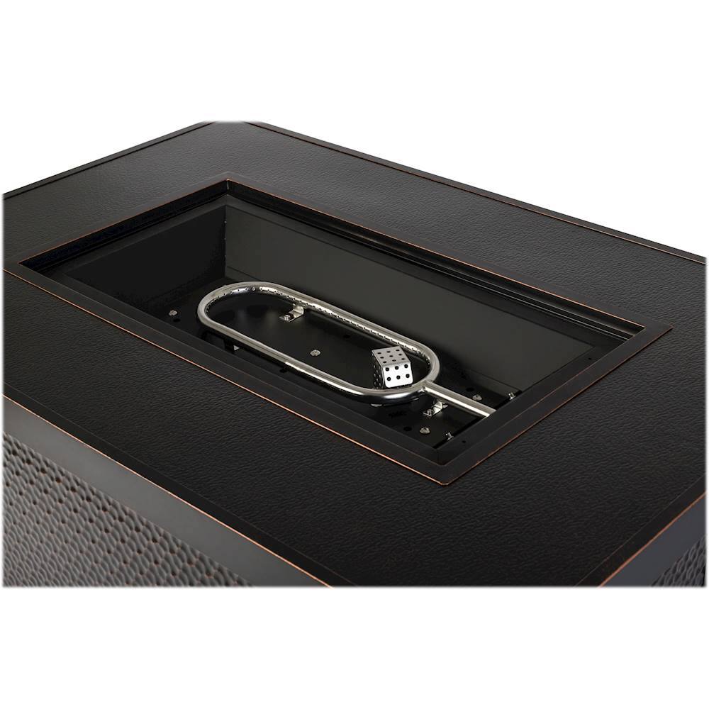 Alt View 14. Fire Sense - Weyland Rectangular Aluminum LPG Fire Pit - Antique Bronze.