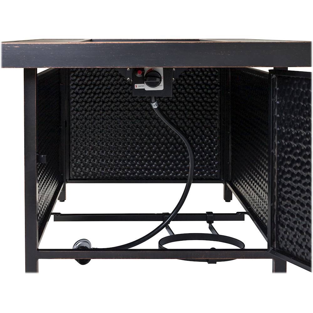 Alt View 15. Fire Sense - Weyland Rectangular Aluminum LPG Fire Pit - Antique Bronze.