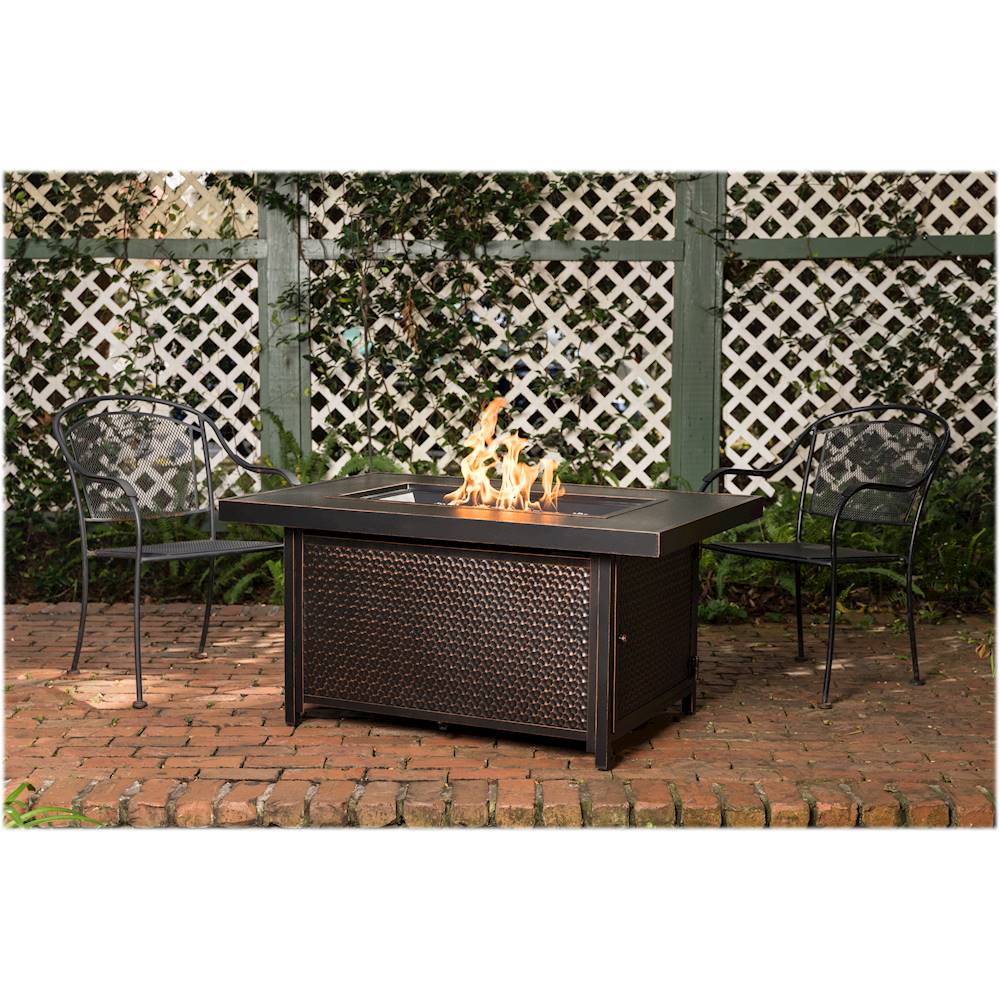 Best Buy: Fire Sense Weyland Rectangular Aluminum LPG Fire Pit Antique ...