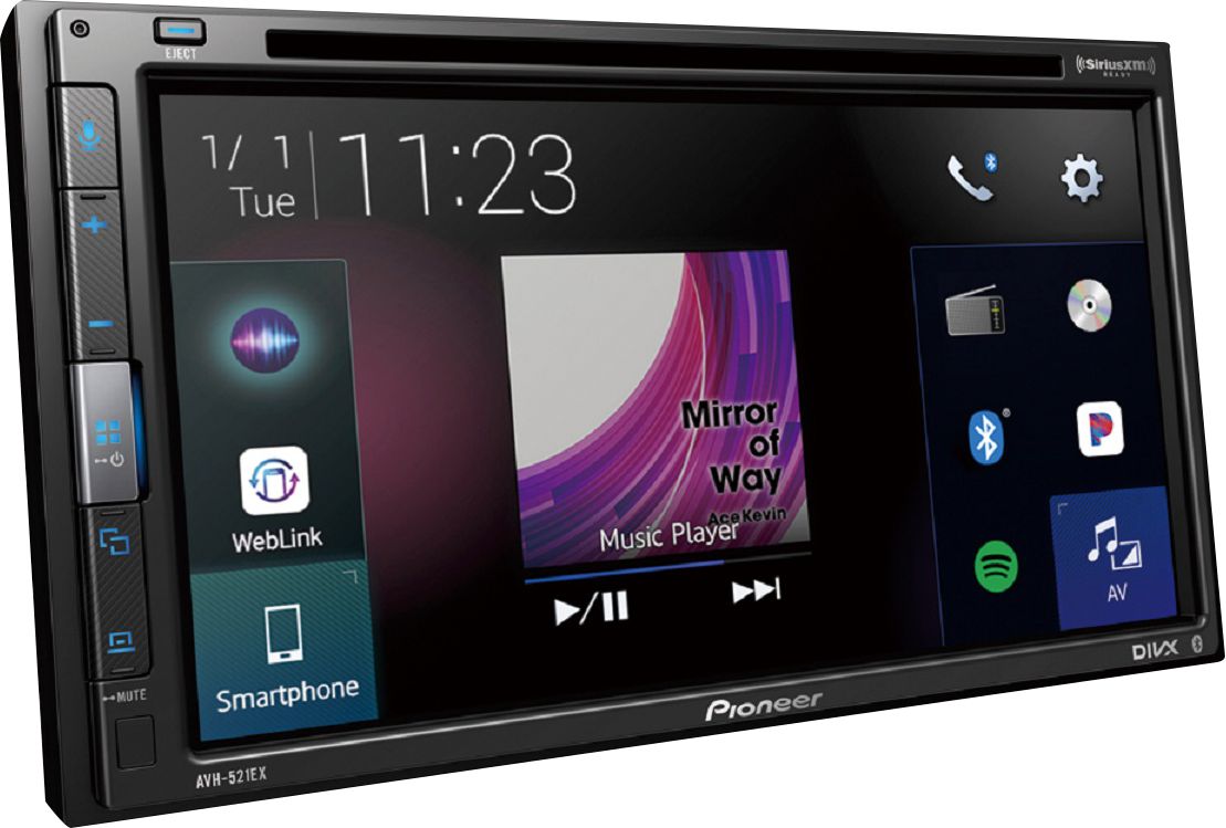 Angle View: Pioneer - 6.8" Bluetooth® Digital Media (DM) Receiver - Black