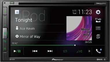 6.8" Bluetooth Digital Media DVD Receiver with Amazon Alexa when Paired with Pioneer Vozsis app - Black - Front_Zoom