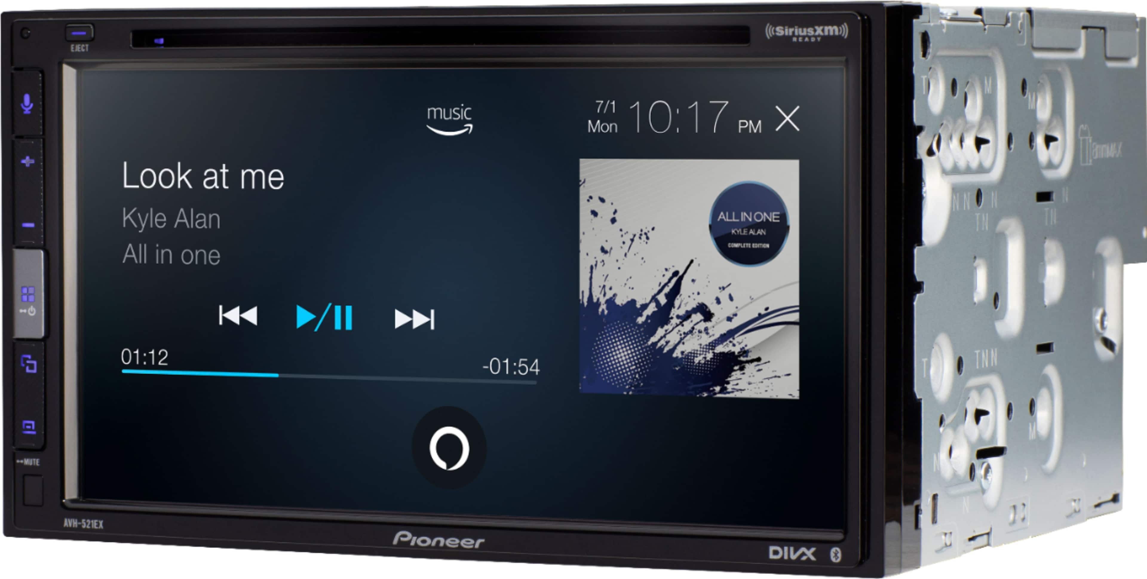 Pioneer AVH-521EX DVD Receiver features built-in Bluetooth, back-up