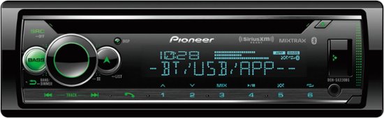 Front Zoom. In-dash - Amazon Alexa, Pioneer Smart Sync App, Bluetooth,  Android, iPhone - Audio CD Receiver - Black.