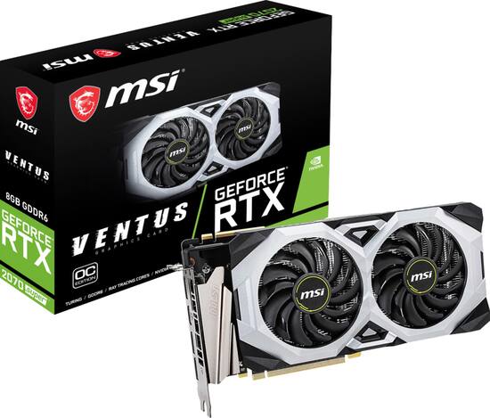 Msi Nvidia Geforce Rtx 2070 Super 8gb Gddr6 Pci Express 3 0 Graphics Card Black Silver Rtx 2070 Super Ventus Oc Bv Best Buy